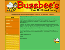 Tablet Screenshot of buzzbeeshoney.com